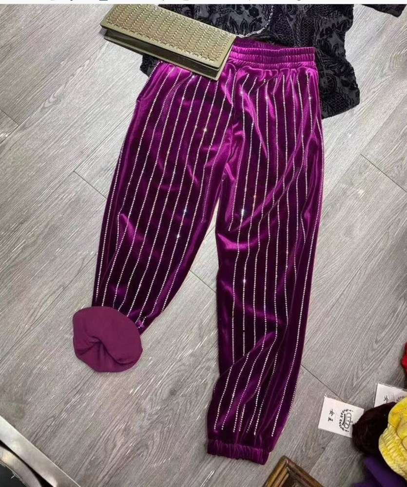 

pant Social woman high quality designer loose web celebrity elastic waist retro belted trousers luxury women' fashion casual, Purple+ pink
