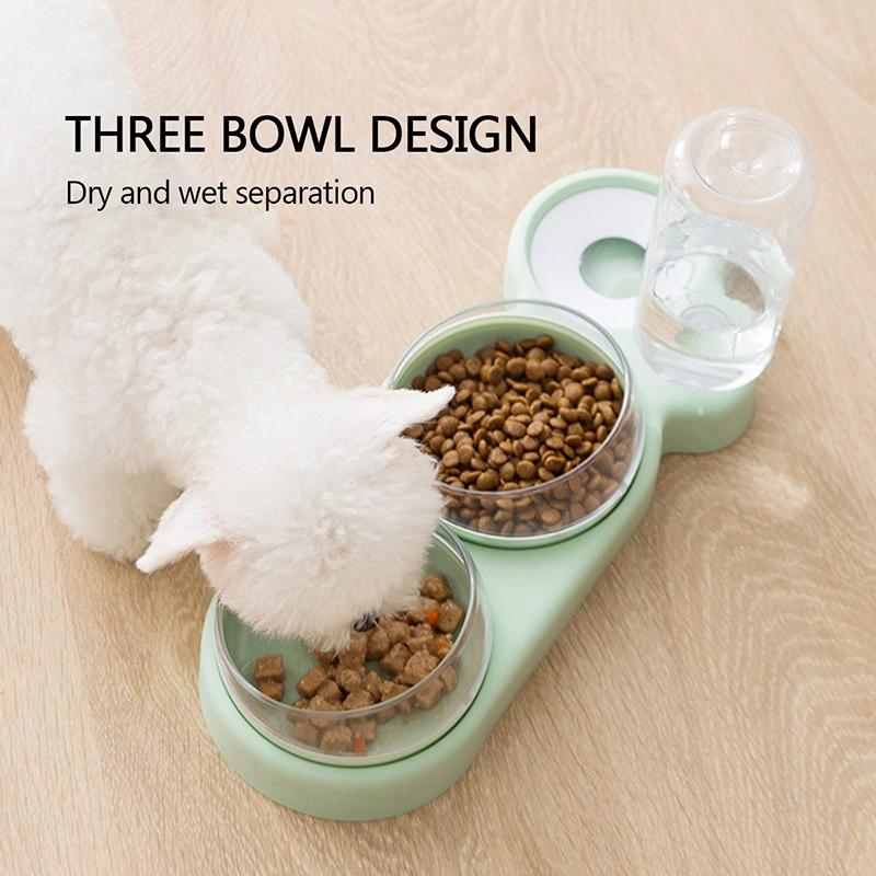 

Cat Bowls & Feeders Double Pet Dog Food Water Feeder Stainless Steel Drinking Dish Puppy Feeding Supplies Small Accessories