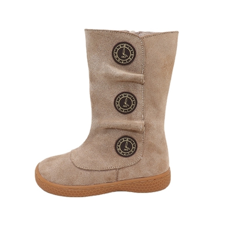 

Livie & Luca Kids Shoes Girls Minimalist Boots Children Snow Fashion Autumn And Winter Of Leather Sneakers 211227, Tan