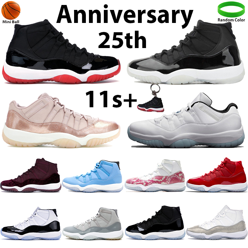 

Hight 11s basketball shoes 11 men sneakers bred 25th anniversary concord 45 cool grey pink snake skin space jam low sports trainers, Bubble wrap packaging