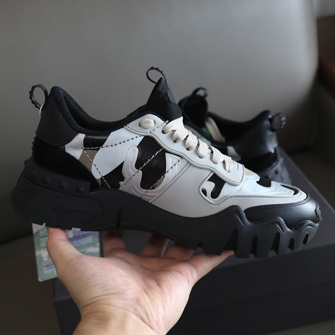 

Print Shoes Top Quality luxury designer Slippers Grey White ACE Embroidered Mens Genuine Leather Sneakers brand Casual e1, As picture 6