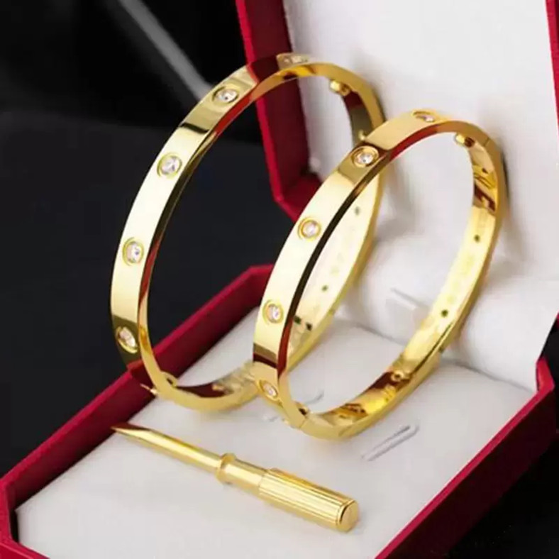

2021 charm bracelets women love stainless steel screw screwdirver bangle men designer jewelry lovers gift