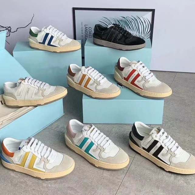 

Sneakers Shoes Designer Sneaker Boots Brand Bumpr Retro Men Women Lanvins Casual Shoes Red,Green/ White/ Brown Size:35-44, Extra package box