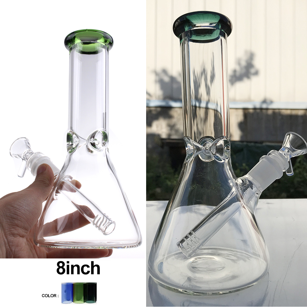 

LIYA hookahs beaker base water pipe ice catcher with Colorful Lips for smoking Oil Rigs Glass bongs