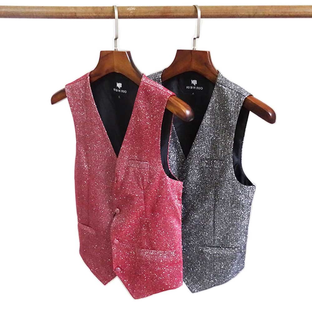 

2021 New Young Bar Ktv Waiters Working Clothes Western Bartender Restaurant Night Changing Vest S0av, Red