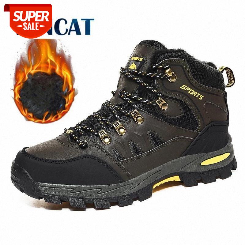 

Brand Winter Men's Boots Warm Men's Snow Boots High Quality Leather Waterproof Men Sneakers Outdoor Men Hiking Work Shoes #TC4r