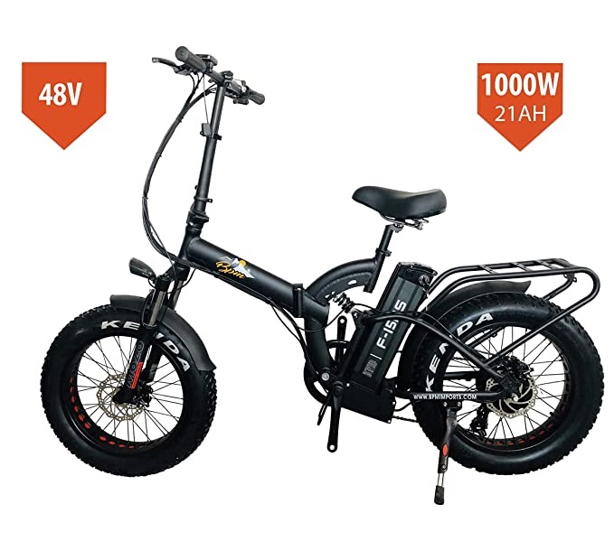 

Bpmimports BPM F15RS 1000W 21AH Fat Tire 48v Electric Bicycle Folding 20" E-Bike Hydraulic Brakes