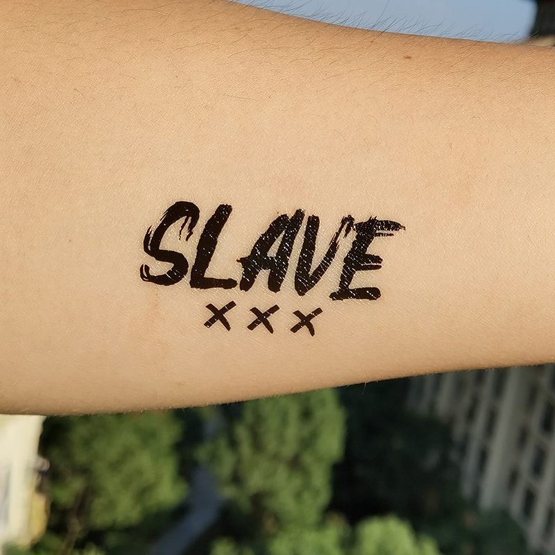 

Slave - Cuckold Temporary Tattoo Fetish for Hotwife cuckold Swinger Lifestyle