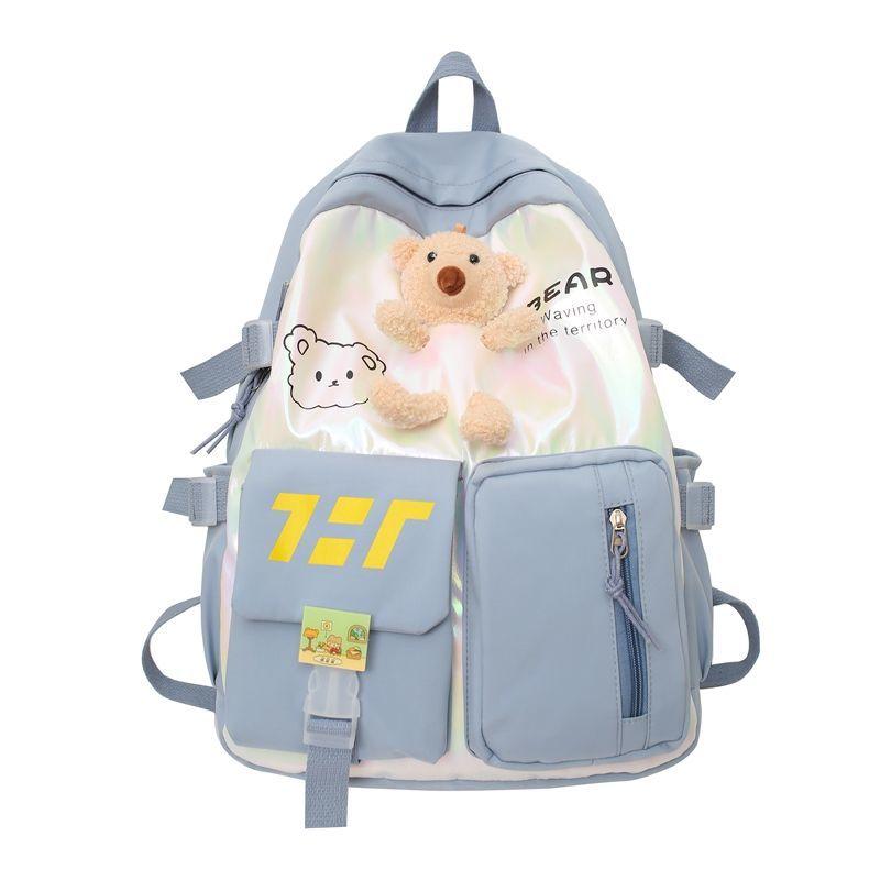 

School Bags Teen For Girls Cute Bear Student Korean Backpack Women Nylon Schoolbag