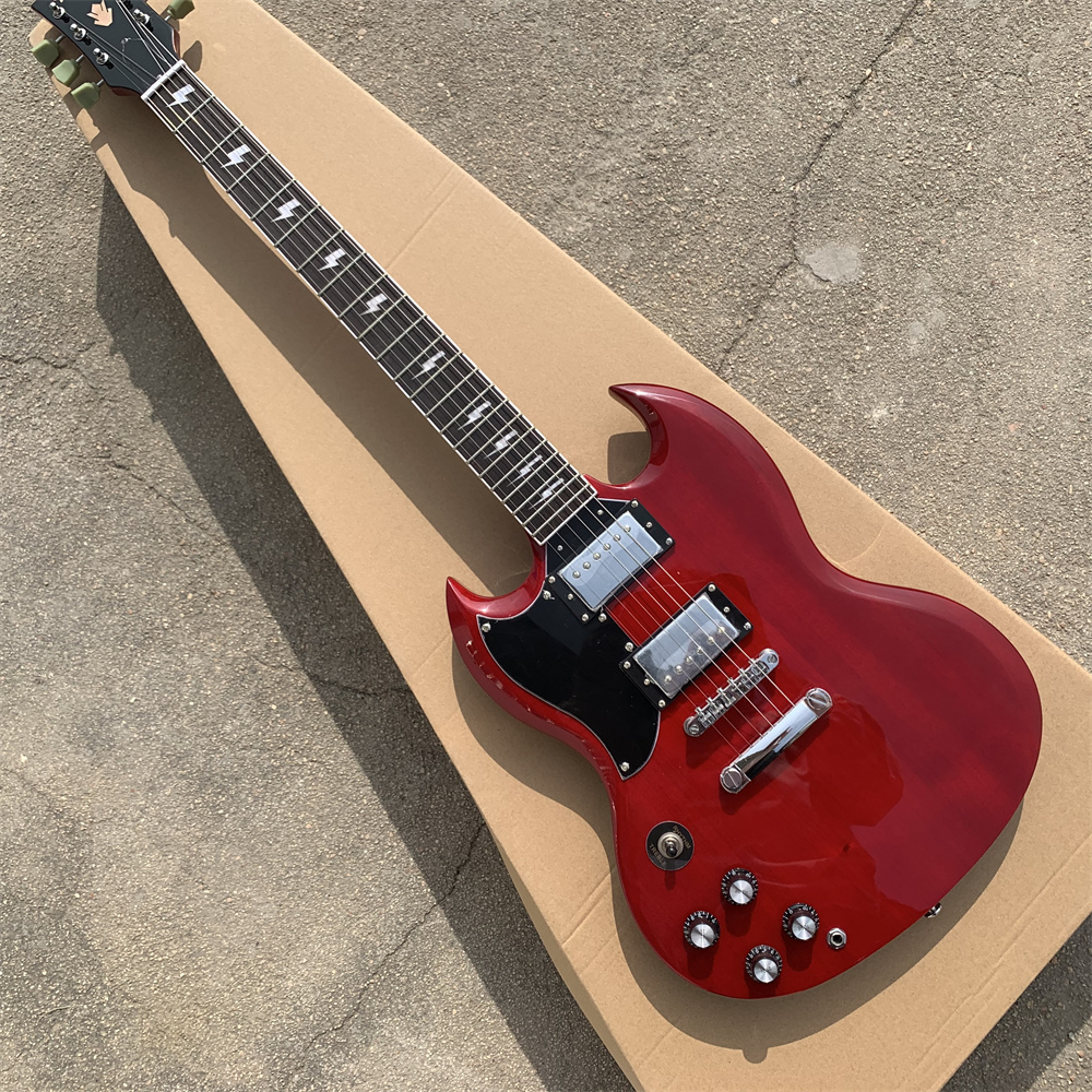 

China OEM Factory New Brand Wine Red / White / Black / customized color SG Electric Guitar