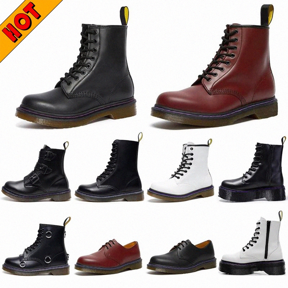 womens mens dr doc 1460 aston Martin boots docs marten doctor 1640s Martins Winter Shoes Ankle Black white Half Navy blue martens desert red Bord