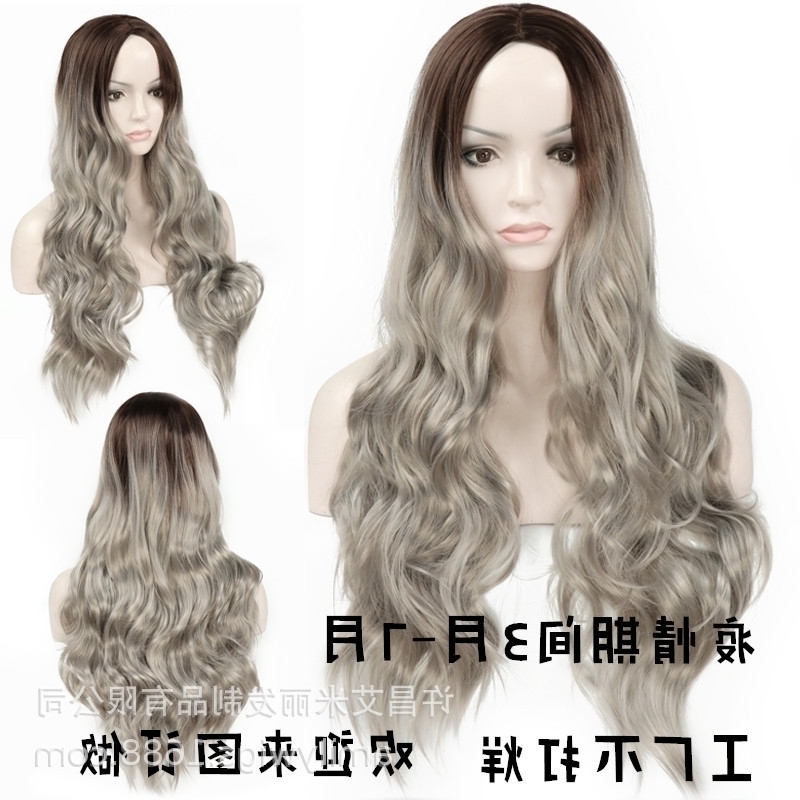 

long New women's gradient curly hair rose net Headcover