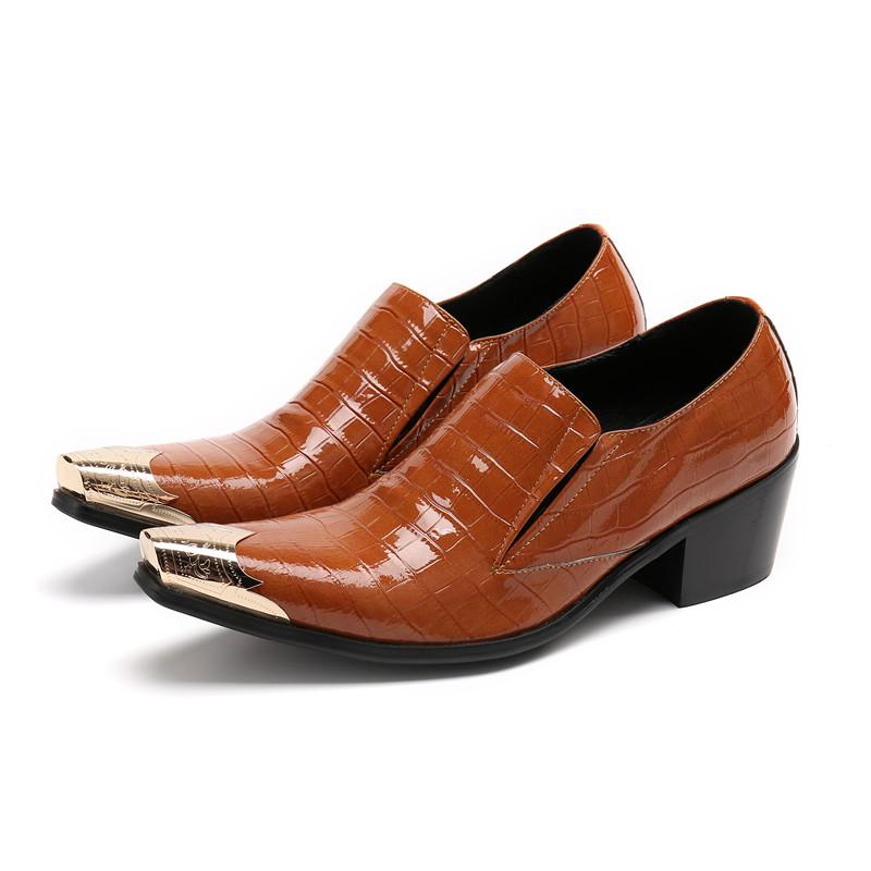 Chaussures de robe 2022 Hommes Formel Cuir véritable Hauts Hauts Hauts Hauts Supports Admiratifs pour hommes Steel Toe Oxford Sapato Social