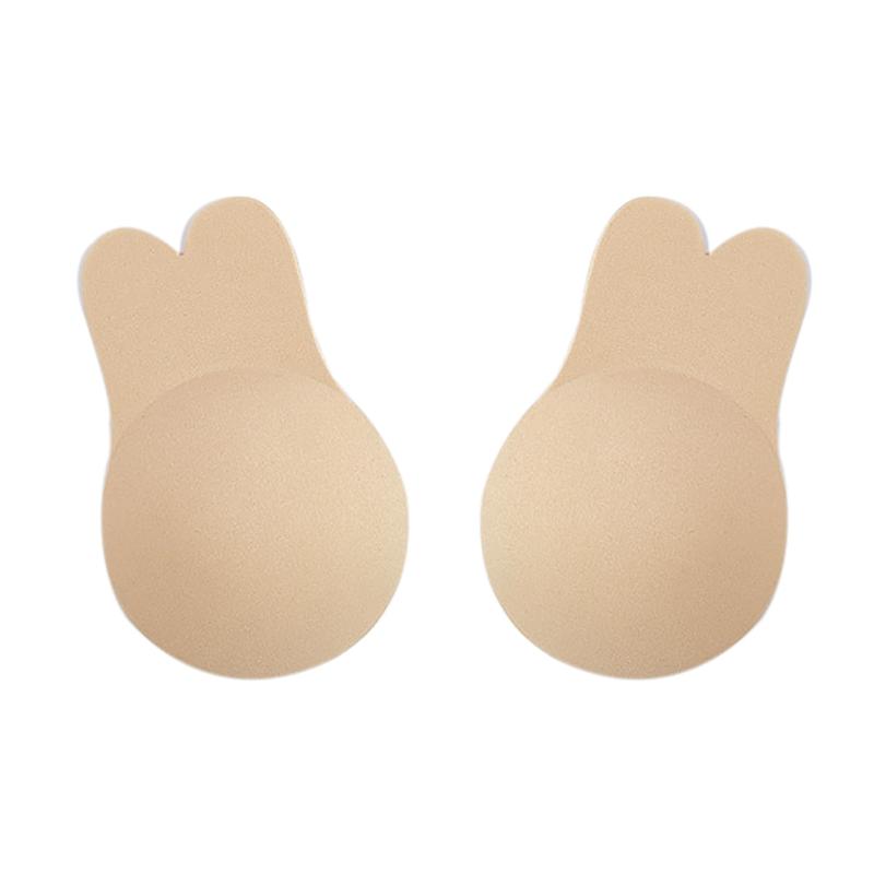 

Gym Clothing 2Pcs/Pair Women Ear Invisible Bra Lifting Chest Stickers Breathable Bio-Silicone Nipple Cover Anti-Sagging Pad