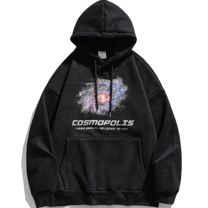 

2021 Harajuku Hoodie Men Funny Space Pattern Hip Hop Streetwear Oversize 100% Cotton Sweatshirt Autumn New Women Man Hoodies Pi1m, White