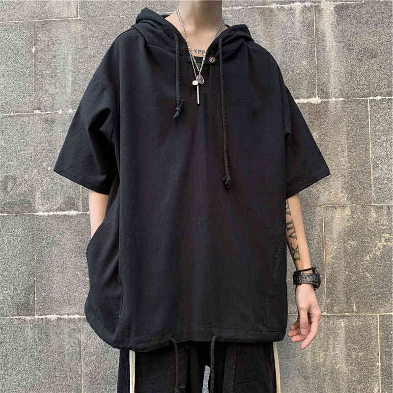

Men's Hoodies & Sweatshirts Hounzhou roupas góticas techwear goth t-shirts homem camisa com capuz preto verão harajuku hoodie streetwear japonês punk OPV8, 1# shoe box