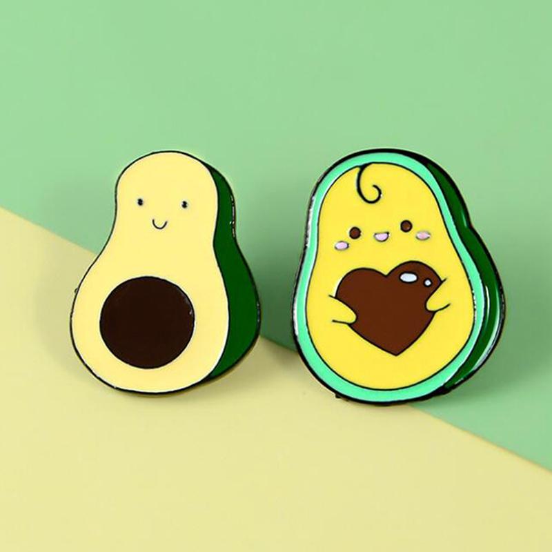 

Pins, Brooches Cute Cratoon Avocado Pins Funny Lapel Pin Back Badge Backpack Bag Hat Leather Jackets Accessories Cat Lady, Gray