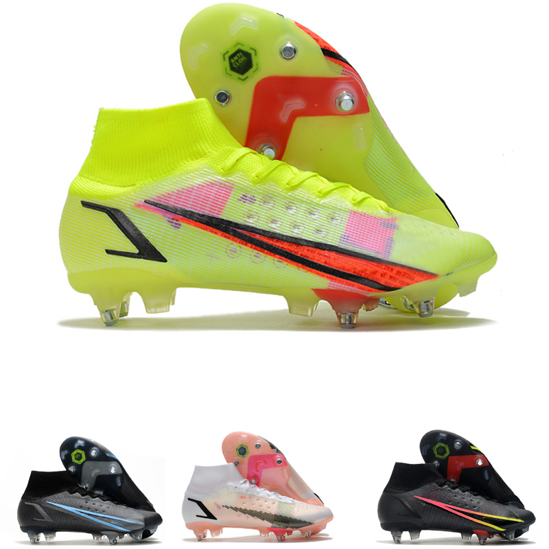 

Superfly 8 Mid Elite SG FG Mens Soccer Shoes Football Boots Cleats, 001