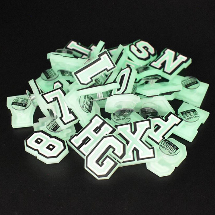 

instock cute cartoon PVC shoe Charms 37 styles luminous letters shoe buckles DIY personality decorative gift
