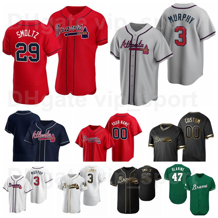 

Baseball 3 Dale Murphy Jersey 47 Glavine 49 John Rocker 29 John Smoltz Flexbase Cool Base Pullover Team Color Pullover Make Customized, Blue;black