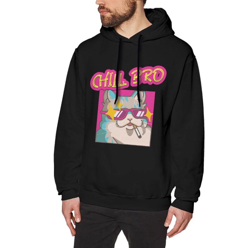 

Men's Hoodies & Sweatshirts Chill Bro Cool Cat Men Hoodie Tracksuits Sweatshirt, Black