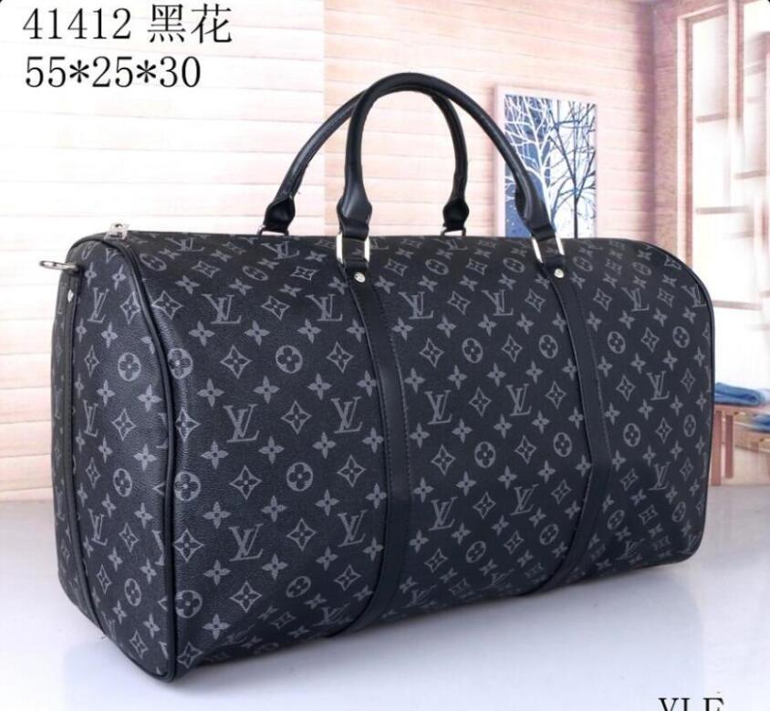

39 LV LOUIS VITTON 100% high quality printing travel bag men large capacity business trip shoulder bag women luggage bag handbag, Red;black