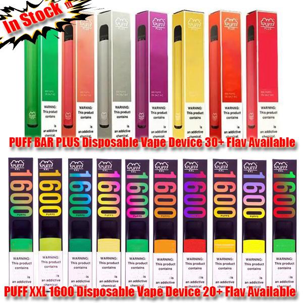 

[10PCS] Highes Quality PUFF BAR PLUS & PUFF XXL BANG XXL Disposable E Cigarette Vape Pen Pod Device Pre-filled Cartridge Battery 60+ Flavs P