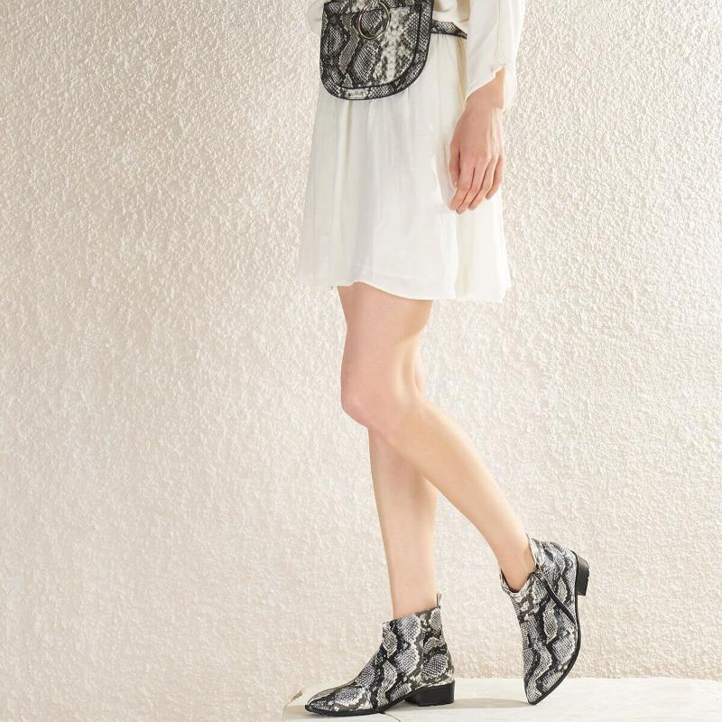 

Boots FLO HASI11V SKIN BLACK WHITE Women 'S BUTIGO, Snake