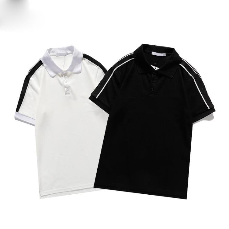 

2021 Spring summer paris Designer T shirts Polos High street letter print t shirt men womens polo shirts Designers fashion clothing, White;black
