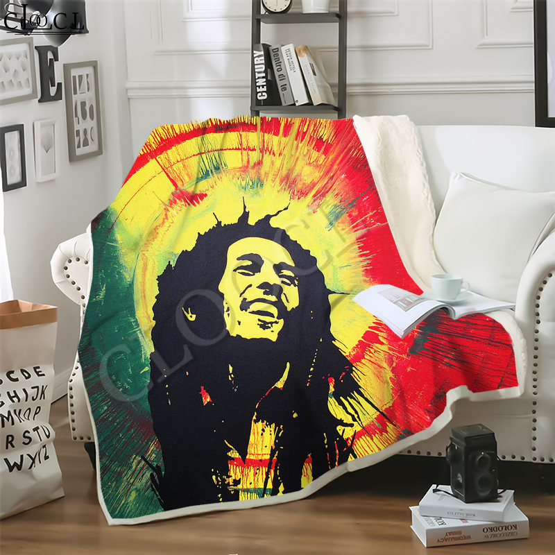 

CLOOCL New Jamaica Reggae LegendarySinger Bob Marley 3D Print Harajuku Air Conditioning Blanket Teens Bedding Throw Blanket Plush Quilt
