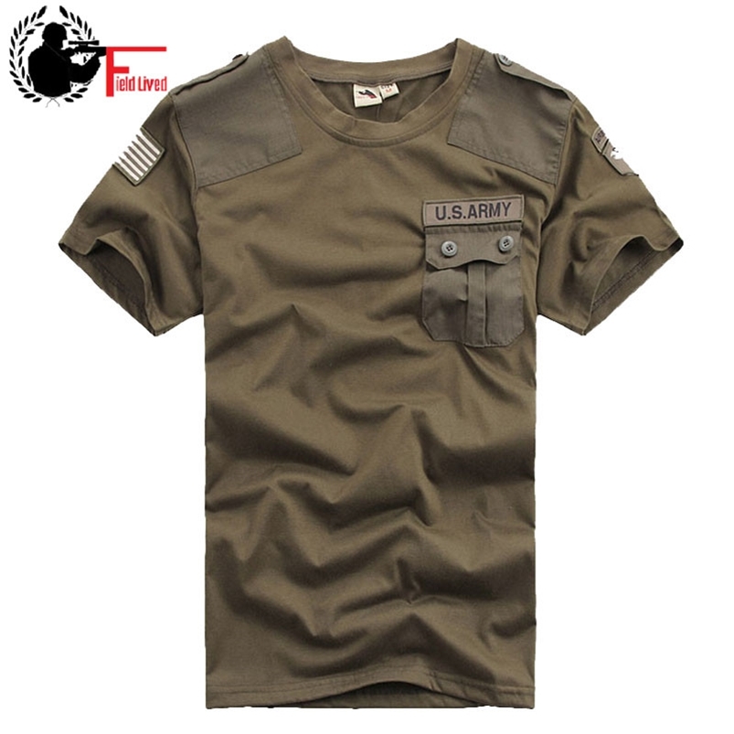 

Mens T-shirts Casual Confederate US Army 101st Airborne Division 100% Cotton T Shirt Military Tactical Comfort Male Tshirt Tees 210706, Khaki