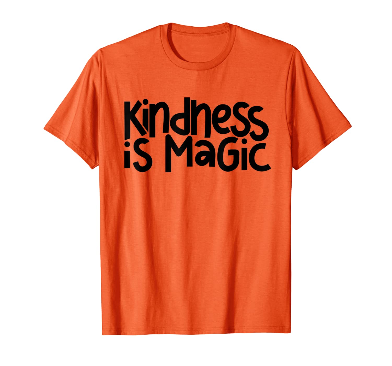 

kindness is magic anti bullying kind orange unity day t-shirt, White;black