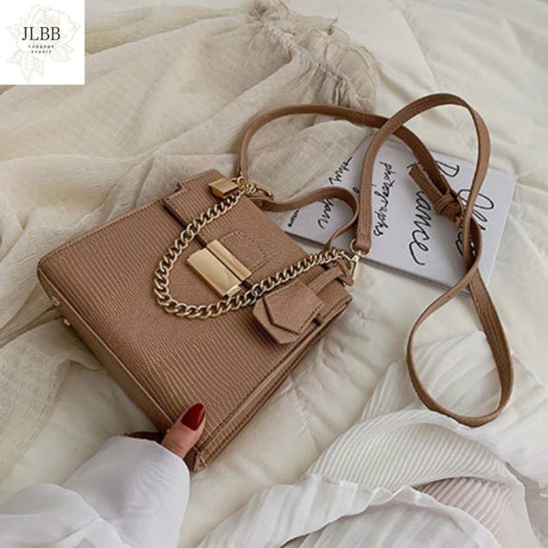 

Fashion Lizard Pattern Women's Handbags Chic Metal Chain Women Shoulder Crossbody Bag Pu Leather Ladies Handbag Messenger Bags, Blue b