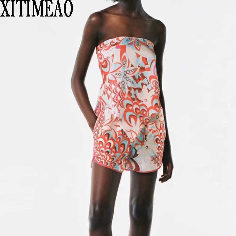 

Za Summer Women Shorts Simple Style Sexy Short Pants Casual Hight Waist And Chest Belly Bag Tops Xitimeao 210604, Top