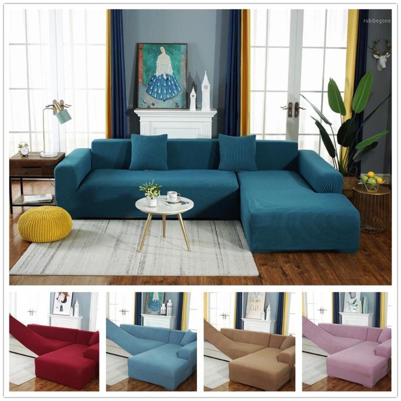 

Chair Covers Claroom Solid Color Corn Fleece Sofa Cover Stretch For Living Room Dust Chaise SF55#
