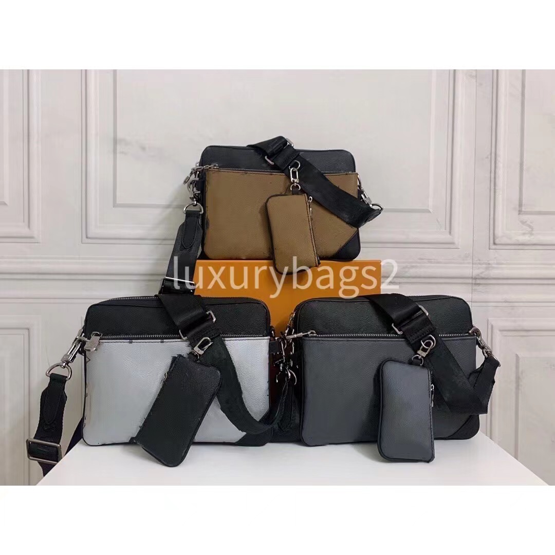 

Genuine Leather Duo Men Messenger Bag Shadow Set SPRINTER Soft Mono Mens Crossbody 2pcs Man Shoulder Bags Embossed Purse, Blue--letter