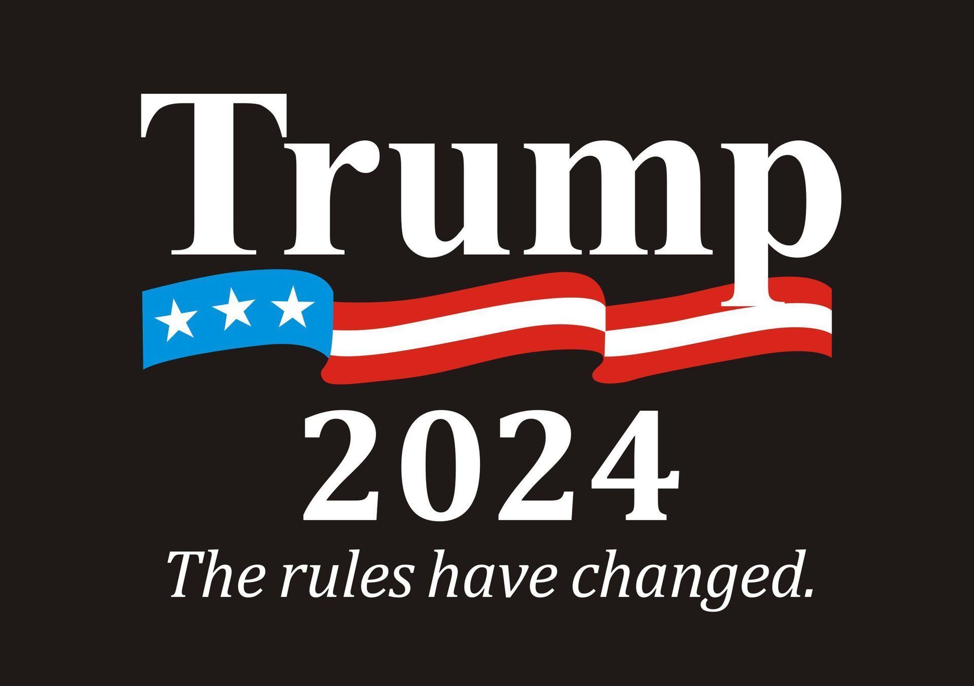 2021 2024 US Presidential Campaign Trump Sticker THE RULES HAVE CHANGED