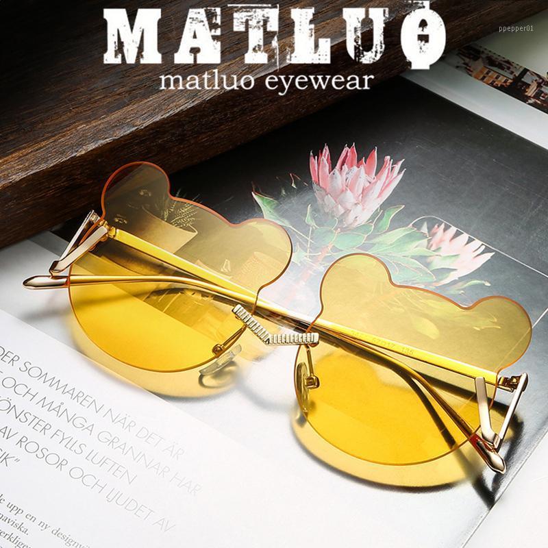 

Internet Celebrity Recommend Cute Bear Women's Sunglasses Punk Style Rimless Little Decoration Sun Glasses For Cosplay Show