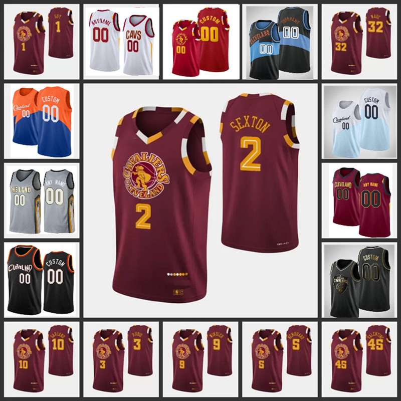 

CLE 2022 Basketball Jersey Cavalier Donovan Mitchell Jarrett Allen Evan Mobley Isaac Okoro Darius Garland Kevin Love Caris LeVert 75th Anniversary Jerseys, Colour 6
