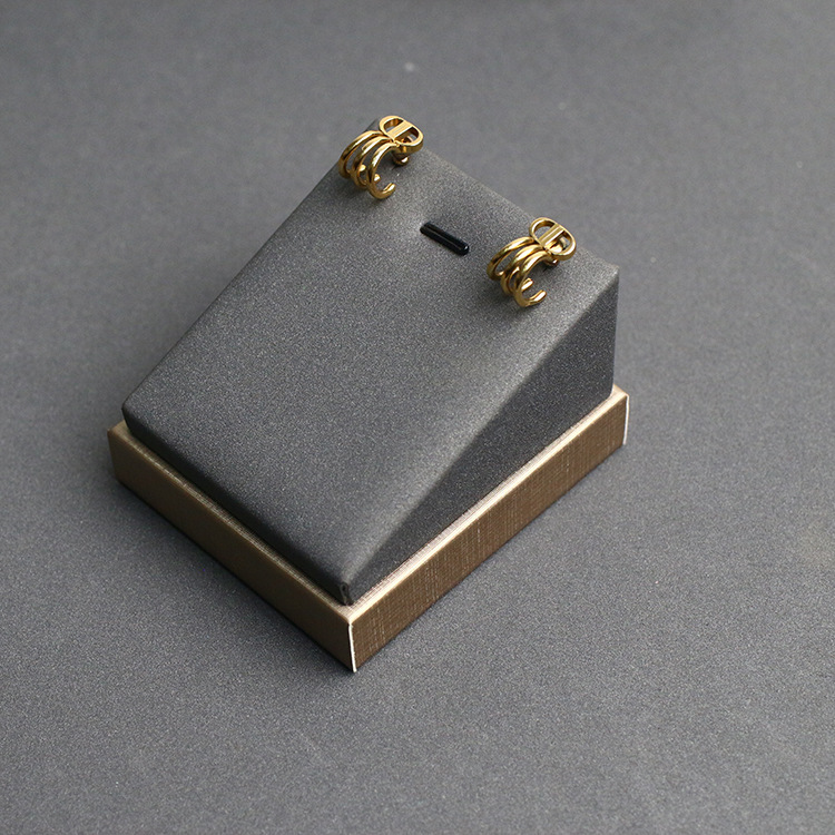 

D home / Dijia new classic CD Earrings high version brass material, Golden;silver