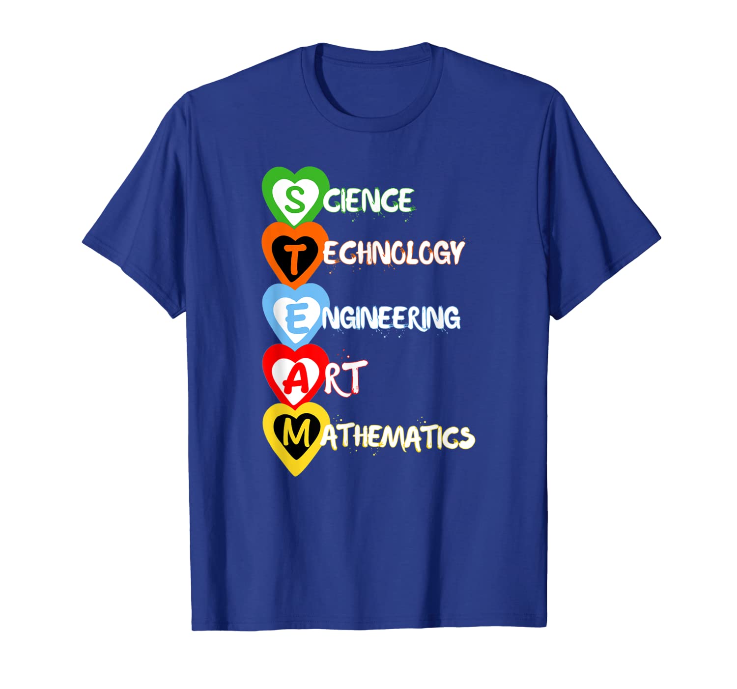 

STEAM Colorful Technical Sciences and Creativity Shirt, White;black