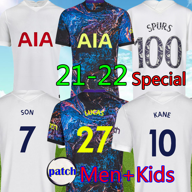 

21 22 DELE SON TOTTENHAM Hotspur KANE away top soccer jersey HOJBJERG BERGWIJN LO CELSO SPURS 2021 2022 LUCAS kits football shirt men + kids uniforms Special Edition, Kids home