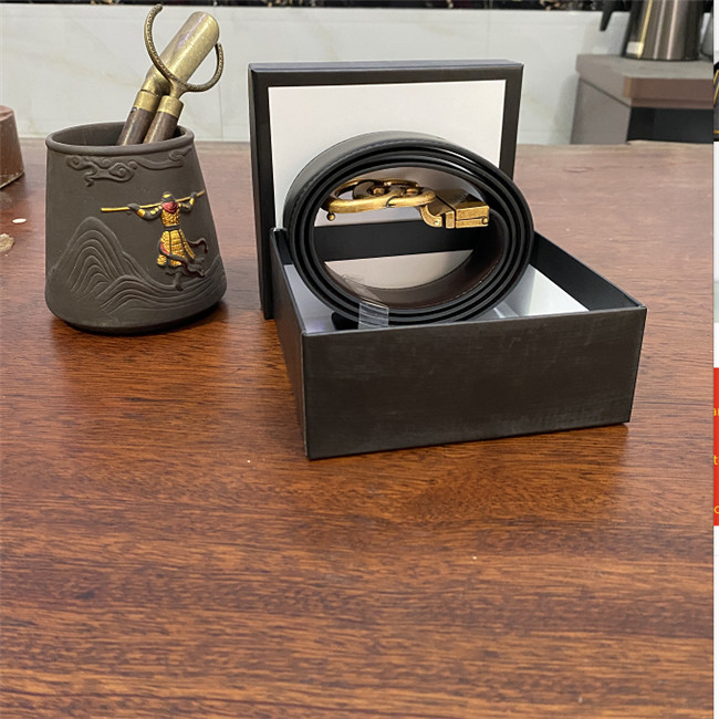 

2021 fashion big buckle leather belt with box designer belt for men and20 women high quality#39 men's belt buckle 360 degrees rotation, Black;brown