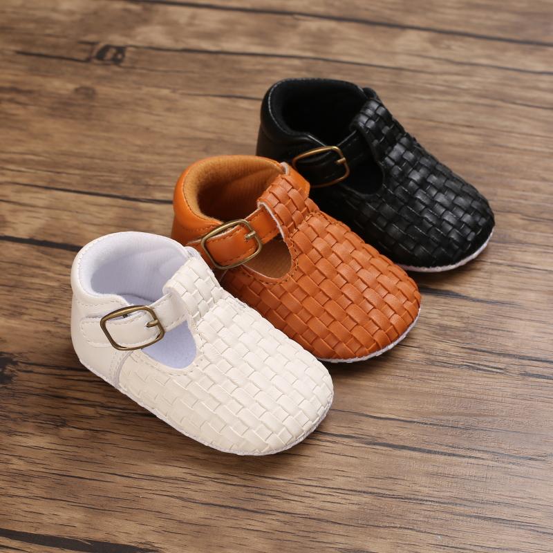 

First Walkers 2021 Baby Shoes Retro Leather Boy Girl Multicolor Toddler Rubber Sole Anti-slip Infant Born Moccasins