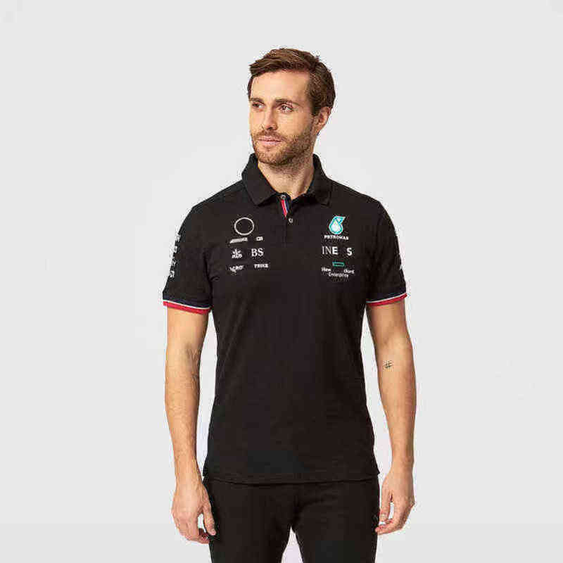 Luxury Designer Petronas Men's t Shirts Mercedes Top F1 Formula One Racing Polos Women Casual Short Sleeve T-shirts Benz Polo Lewis Hamilton-image-755925087