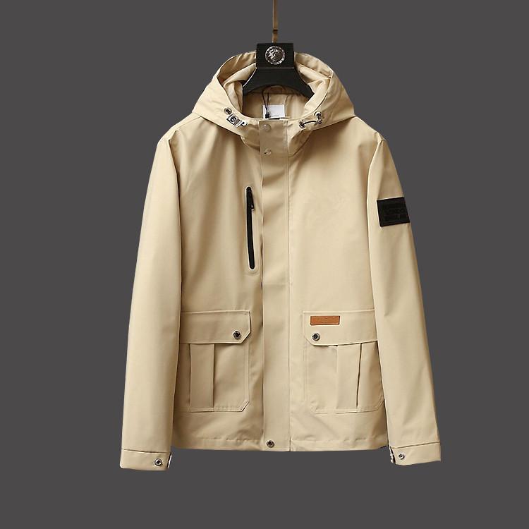 

fashion Designer men's jacket luxury letter style coat high quality windproof casual spring and autumn clothing, Black;brown