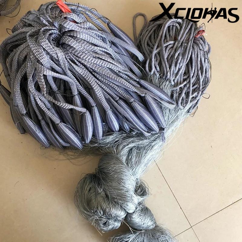 

3Layer European Style Fishing Net Fish Gill Net Finland Network 1.8x30M/60M Handmade Sticky Gill Small Mesh Fishing Tackle