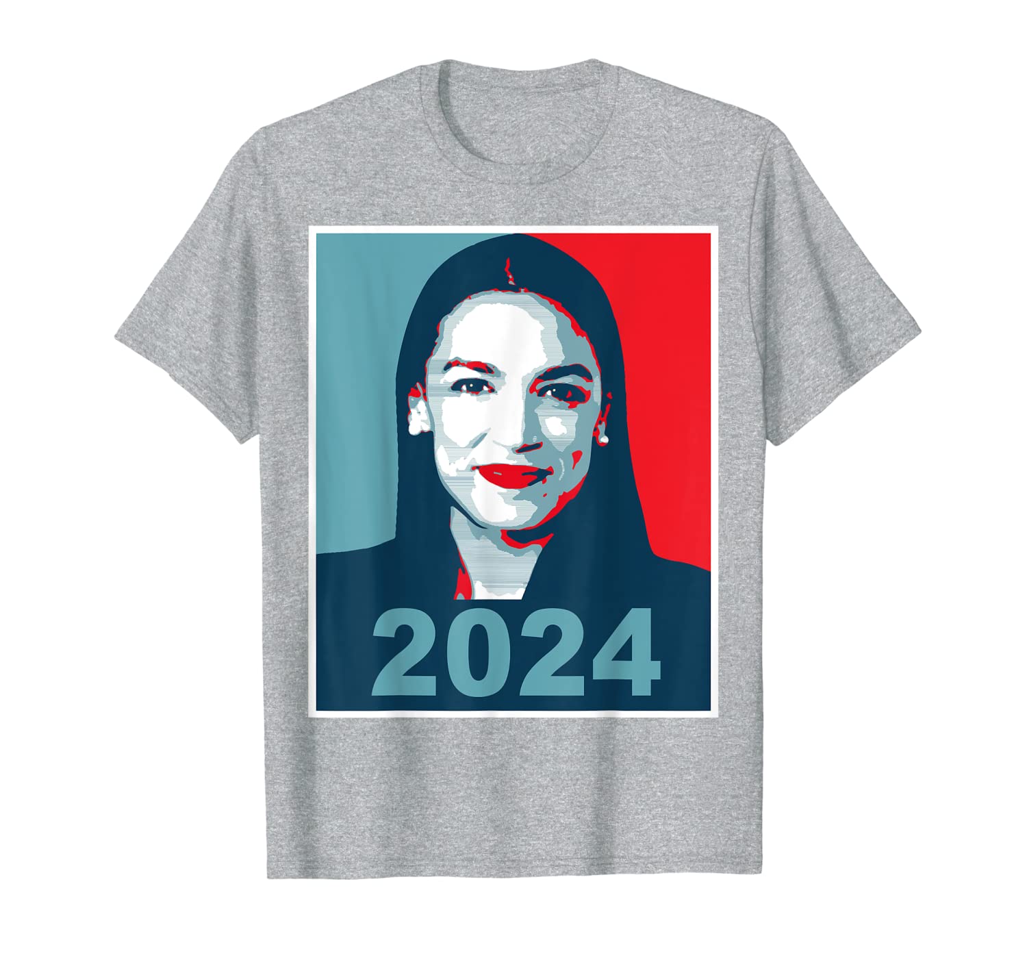 

alexandria ocasio-cortez 2024 obama hope style tshirt, White;black