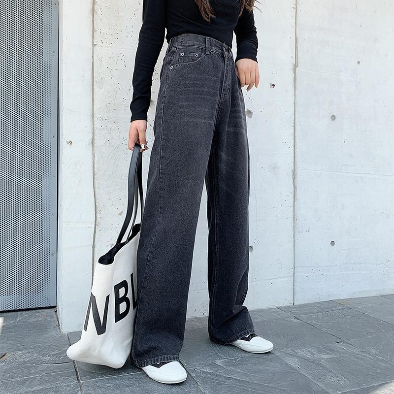 

Women's Jeans Shapes High Waist Straight Spring Style, Blue