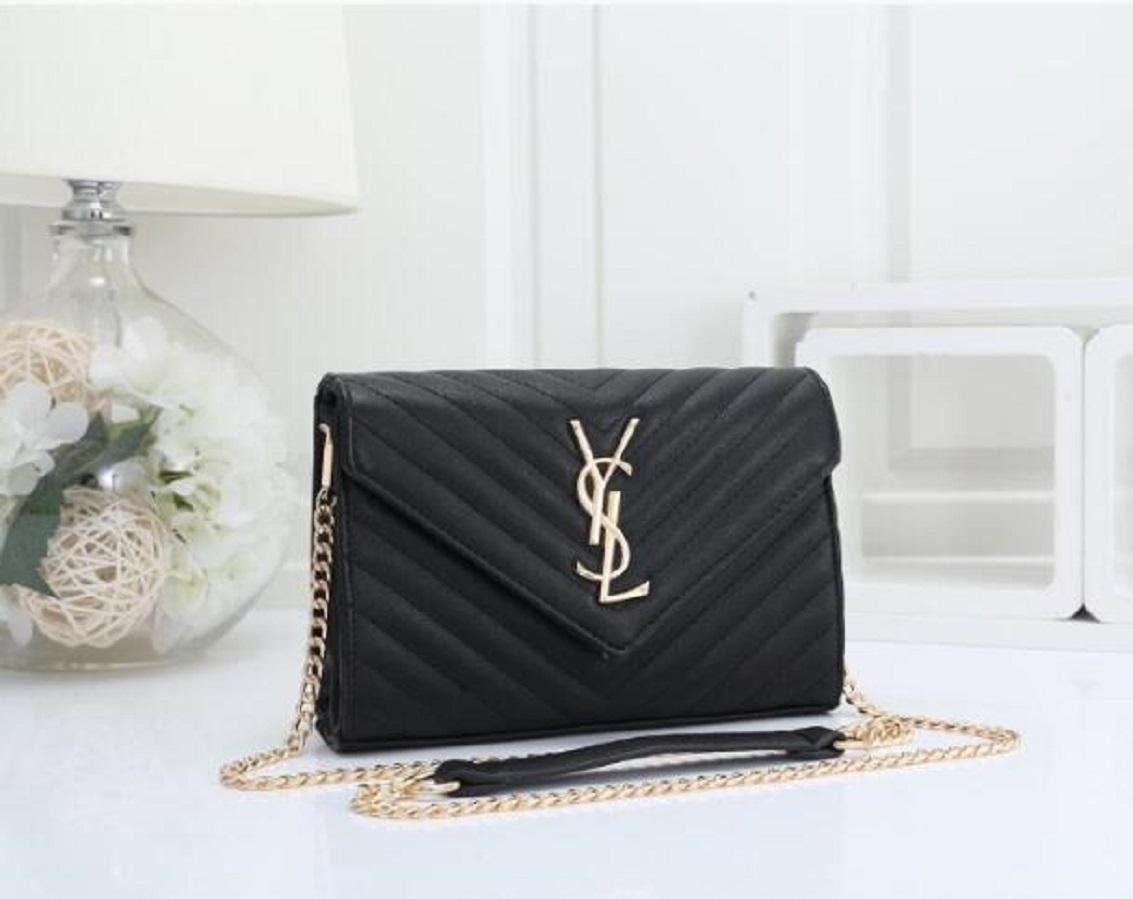 

New YSL Fashion Crossbody Shoulder Women Purse Handbags Messenger Bags Wallet Tote Clutch Bag LV Louis Vitton 8866, Golden;silver